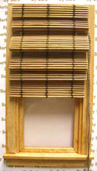 Dollhouse Miniature Bamboo Roman Window Shade